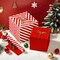 Reversible Wrapping Paper - Mini Roll - 17 Inch x 33 Feet - Red and Stripes Design for Christmas, Birthday, Holiday, Wedding, Baby Shower
